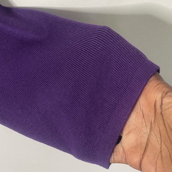 CLIO II silk blend square neck sweater beaded fringe trim women’s Size 1X retro - Picture 9 of 12